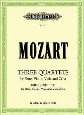 Produktbild von 3 Quartette KV285, KV298 und KVAnh.171für Flöte und Streichtrio
