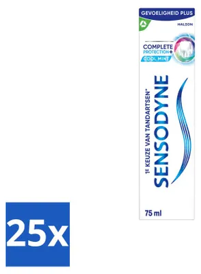 Produktbild von 25 x Sensodyne Complete Protection + Cool Mint Tandpasta 75 ml - Vorteilspackung - 25 Stücke