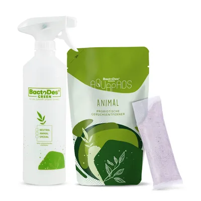 Produktbild von BactoDes Animal Aquapad Starter Set mit 4 Stück & -Sprühflasche