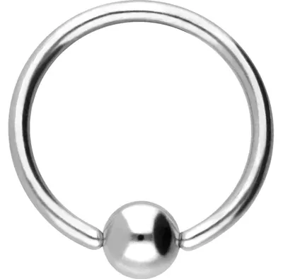 Produktbild von Intim-Piercing, Septum Piercing Chirurgenstahl Klemmkugelring Farbe: Silber + Kugelgröße: 3mm Innendurchmesser: 8mm + Stabstärke: 1mm