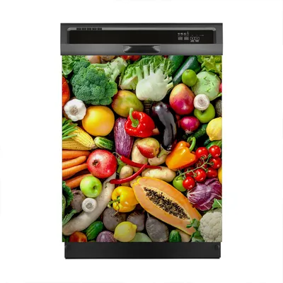 Produktbild von Magnete Dekorative 60x70 cm Küche Magnetmatte Spülmaschine - risches Obst und Gemüse