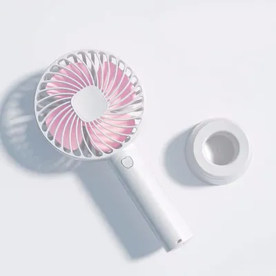 Obrázek produktu pro Mini ventilátor, nabíjecí přes USB, přenosný, ideální pro studenty a kanceláře, velmi tichý, s výkonným proudem vzduchu