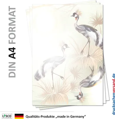 Produktbild von Motiv Briefpapier (Vögel-5105, DIN A4, 100 Blatt)  Pfau Federn Vögel Pfauenfedern Vögel Motivpapier