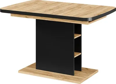 Obrázok produktu pre Jedálenský stôl Vicco Fenaro Čierna/dubová 120 x 80 cm s otvorenými priehradkami, Model 56476