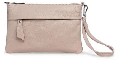 Produktbild von Caspar Elegante Echtleder Clutch Damen Umhängetasche Handtaschetasche mit Handschlaufe & verstellbarem Schultergurt - CLASSIC LINE - Modell No.845 - Italy