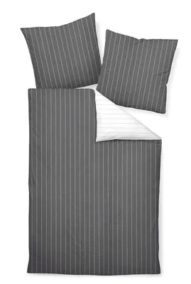 Produktbild von Janine Design Mako-Soft-Seersucker Bettwäsche-Garnitur TANGO 20020 Farbe titan Größe 240x220+2x80x80 cm