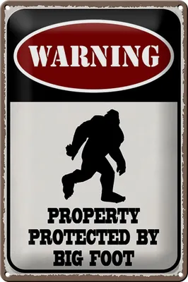 Produktbild von Blechschild Spruch 20x30cm Warning property protected by