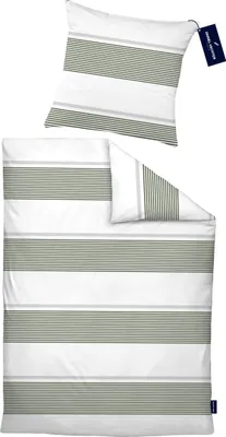 Produktbild von Daniel Hechter Bettwäsche Renforce 0041302 QUERSTREIFEN color: fichte, size: 1x 135x200 cm + 1x 80x80 cm
