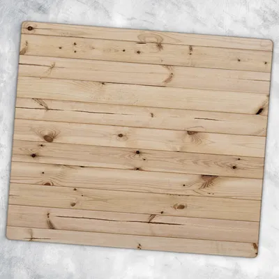 Produktbild von Glas-Herdabdeckplatten Glaskeramikkochfeld-Abdeckung Spritzschutz Glas 60 cm x 52 cm - Holzbrett