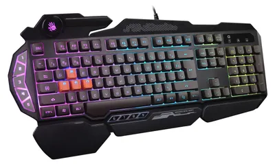 Zdjęcie produktu dla A4Tech B314, Pełnowymiarowy (100%), Przewodowa, USB, Opto-mechaniczny przełącznik kluczykowy, QWERTY, Czarny