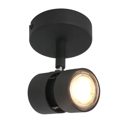 Produktbild von Steinhauer Spotleuchte Natasja LED 1-flammig Mattes Schwarz 8,5x12cm