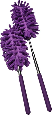 Produktbild von Reinigungsschwamm mit Stiel - Autoschwamm - Waschhandschuh - Reinigungsschwammhandschuh - Textilien - Reinigung - Lila