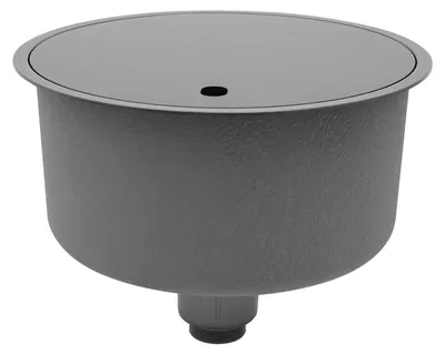 Immagine prodotto di Lavello da cucina rotondo - Vasca singola - Acciaio inossidabile - 40x20 cm - 2 fori - Senza miscelatore - Nero