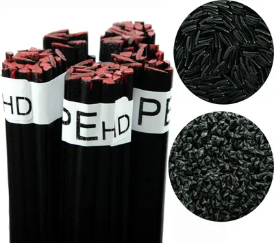 Immagine prodotto di Rosfix Filo per Saldatura HDPE – Filo per Saldatura in Plastica Nera | Lunghezza 42 cm, Striscia da 8 mm, Triangolo da 3,5 mm, 260-310 °C | Per PE