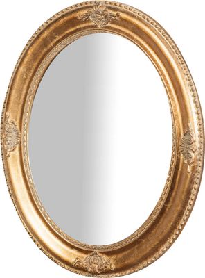 Spiegel oval 64x54x4 cm, Wandspiegel oval, Vintage wand spiegel, Gold
