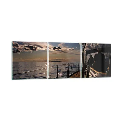 Produktbild von Bilder auf glas - Kroatien Yacht Segeln Segelboot - 90x30cm - Glasbilder - Wandbilder - Kunstdruck - zum Aufhängen bereit - Wanddekoration aus Glas - Glas Bilder - Wandbild auf Glas - GCA90x30-0426