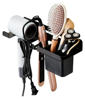 Produktbild von Organizer für Haarwerkzeuge mit Wandhalterung, Badezimmerzubehör aus Metall für Föhn und Stylinggeräte