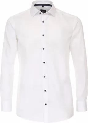 Produktbild von VENTI Herren Businesshemd Langarm Kent Modern-Fit Twill Weiß  38