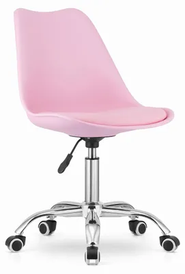 Image de Chaise de bureau pivotante Alba rose pastel