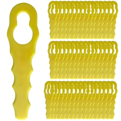 Produktbild von Ersatzmesser RAC155 RAC157 RAC158, kompatibel mit Ryobi Rasentrimmer mit Doppelkopf und gezackten Messern [50er-Set] Phonillico®