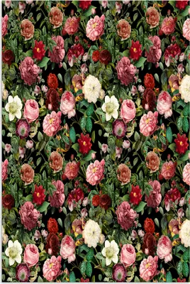 Produktbild von MuchoWow® Poster Blumen - Vintage - Rosen 40x60 cm - Plakate für die Wand - Poster Babyzimmer