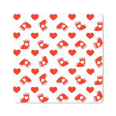 Produktbild von MuchoWow® Mauspad Mousepad Weihnachten - Muster - Valentinstag 30x30 cm - Mousepads - Maus Mat - Pad - Mausunterlage - Gaming