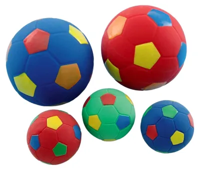 Produktbild von Latex Fußball, mehrfarbig, 12 cm, 1 Stück
