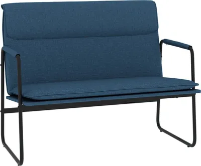 Immagine prodotto di vidaXL Panca blu 100x64x80 cm tessuto