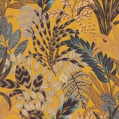 Produktbild von Profhome 378601-GU Blumen Tapete Floral matt gelb braun blau 5,33 m2