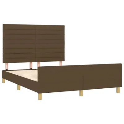 Obrázek produktu pro vidaXL Rám postele bez matrace tmavě hnědý 140x190 cm látka