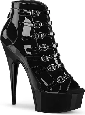 Produktbild von DELIGHT-600-11 Damen Booties von Pleaser, Schwarz Glanz , EU 35, US 5
