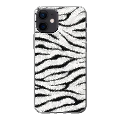 Produktbild von MuchoWow® Handyhülle Schutzhülle Hülle für iPhone 12 Tiermuster - Zebra - Weiß Silikon Softcase Handy Hülle - Schutzhülle