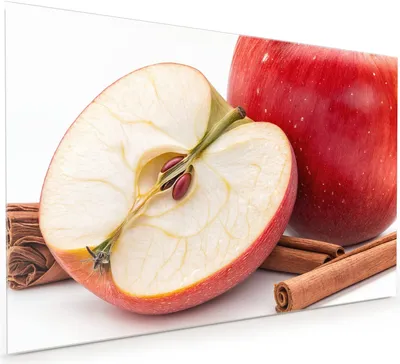 Produktbild von Küchenrückwand Spritzschutz Glas mit Motiv Apfel mit Zimt 40 x 40 cm