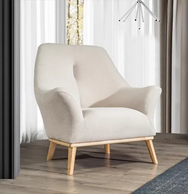 Produktbild von Relax Club Sessel 1 Sitzer weiß Wohnzimmer Luxus Design Möbel Textil