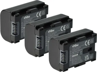 Produktbild von vhbw 3x Akku kompatibel mit JVC GZ-MS240, GZ-MS250BEK, GZ-MS250BEU, GZ-MS240AUS, GZ-MS250 Videokamera Camcorder (800 mAh, 3,6 V, Li-Ion) + Infochip