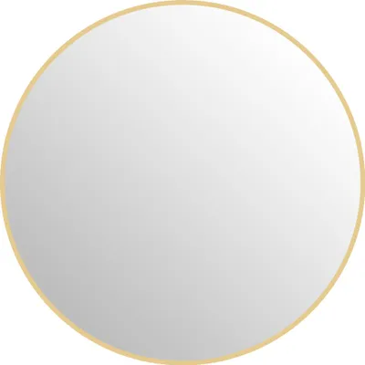 Produktbild von 70 x 70 cm runder Badezimmerspiegel, Wandmontage, goldfarbener Rahmen