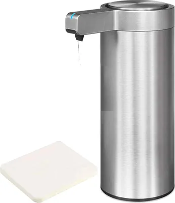 Produktbild von Automatischer Edelstahl-Seifenspender mit Infrarot-Sensor, elektrisch und IPX5 wasserdicht, USB-C-aufladbar, geeignet für Küche und Badezimmer