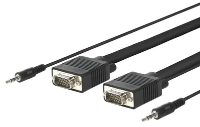Produktbild von Vivolink PROVGAS15, 15 m, VGA (D-Sub) + 3.5mm, VGA (D-Sub) + 3.5mm, Stecker, Stecker, Gerade