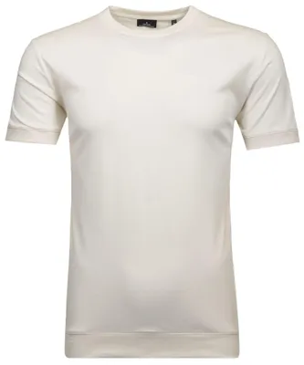 Ragman Pima T-Shirt Rundhals mit Bündchen in weiß