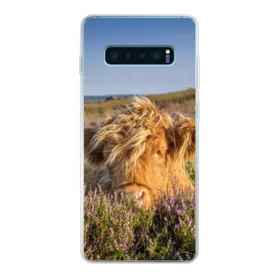 Produktbild von MuchoWow® Handyhülle Schutzhülle Hülle für Samsung Galaxy S10 Lite Schottische Highlander - Heide - Gras - Tiere Silikon Softcase Handy Hülle - Schutz