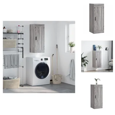 Image de vidaXL Armoire murale Gris Sonoma 34,5x34x90 cm Bois composite - Sideboards