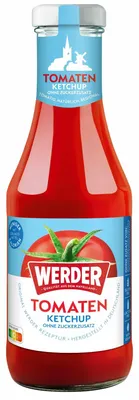 Produktbild von Werder Ketchup 0% Zucker (450ml Flache)