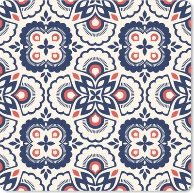 Produktbild von MuchoWow® Mauspad Mousepad Blumen - Retro - Design 30x30 cm - Mousepads - Maus Mat - Pad - Mausunterlage - Gaming