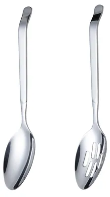 Immagine prodotto di Set di 2 cucchiai da portata in acciaio inossidabile, 27,6 cm