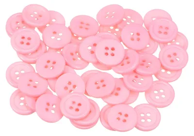 Nähknöpfe aus Harz, 18 mm, 4 Löcher, 50 Stück, rosa