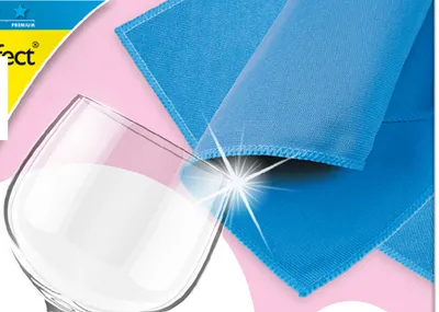 Produktbild von Peggy Perfect Microfaser Gläsertuch "Diamond" blau