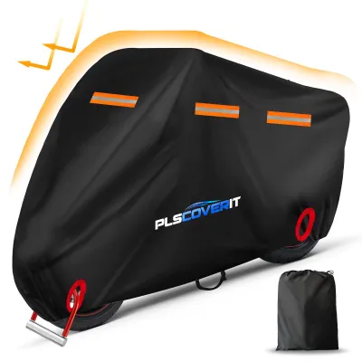 Obrázek produktu pro Motocyklové plachty, 600D, odolné, vodotěsné, rozměry: 98" x 41" x 50"