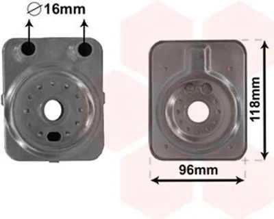 Produktbild von VAN WEZEL 58003093 Ölkühler Motoröl für VW Golf IV Schrägheck (1J1) Golf V Schrägheck (1K1) TOURAN (1T1, 1T2) Passat Variant (3C5) für AUDI A4 Avant