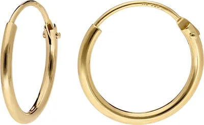 trendor 15170 Damen Ohrringe Gold 333 / 8K Creolen Breite 1,3 mm Ø 13 mm 1