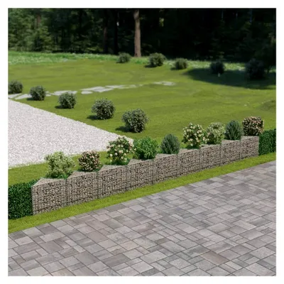 Produktbild von Gabionenwand, Pflanzkübel, Kräuterbeet, Hochbeet-Kit, Pflanztrog, Vertikalbeet, Pflanzgefäße, Pflanzencontainer, verzinkter Stahl 630×30×50 cm
